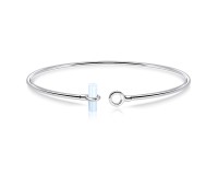 White Turquoise Silver Bracelet BRS-226